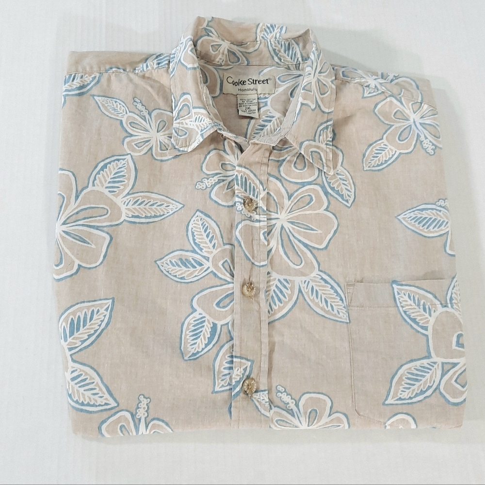 Cooke Street Honolulu Floral Hibiscus Hawaiian Shirt
